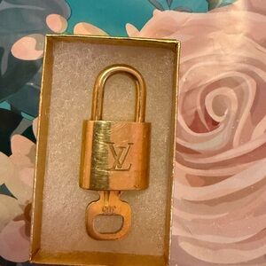 Louise Vuitton Gold Padlock Keychain or necklace